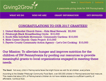 Tablet Screenshot of giving2grow.org